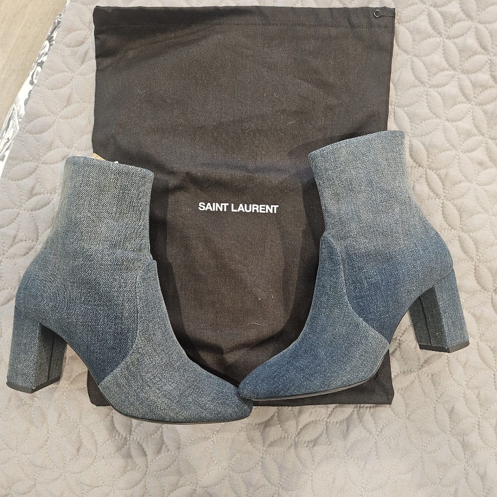 Saint Laurent women's jean boots